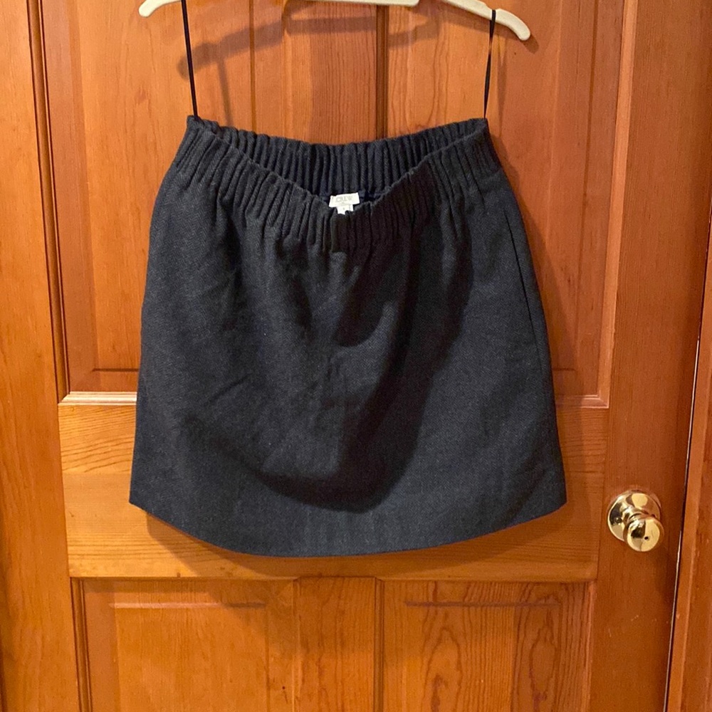 J.crew factory dark gray pattern wool mini skirt